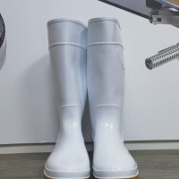 大码白色雨鞋食品厂工作雨靴防滑食品卫生靴防油加绒加棉保暖水鞋