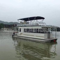 供应五瑞水上住宿船  现代铝合金房船 景区观光房艇