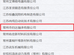 常州市钧达轴承有限公司入选江苏省2023年“专精特新”中小企业名单