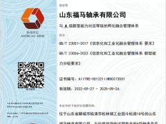 山东福马轴承有限公司荣获两化融合管理体系评定a级证书