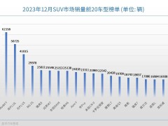 2023年12月suv销量top20：新能源车强势领跑，问界新车入榜