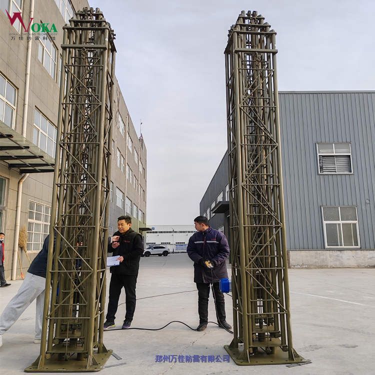 55米车载倒伏升降塔,负载1吨移动式升降雷达塔,应急设备升高支架